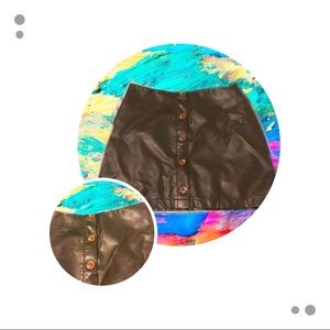 Forever 21/F21 - Buttoned Leather Skirt